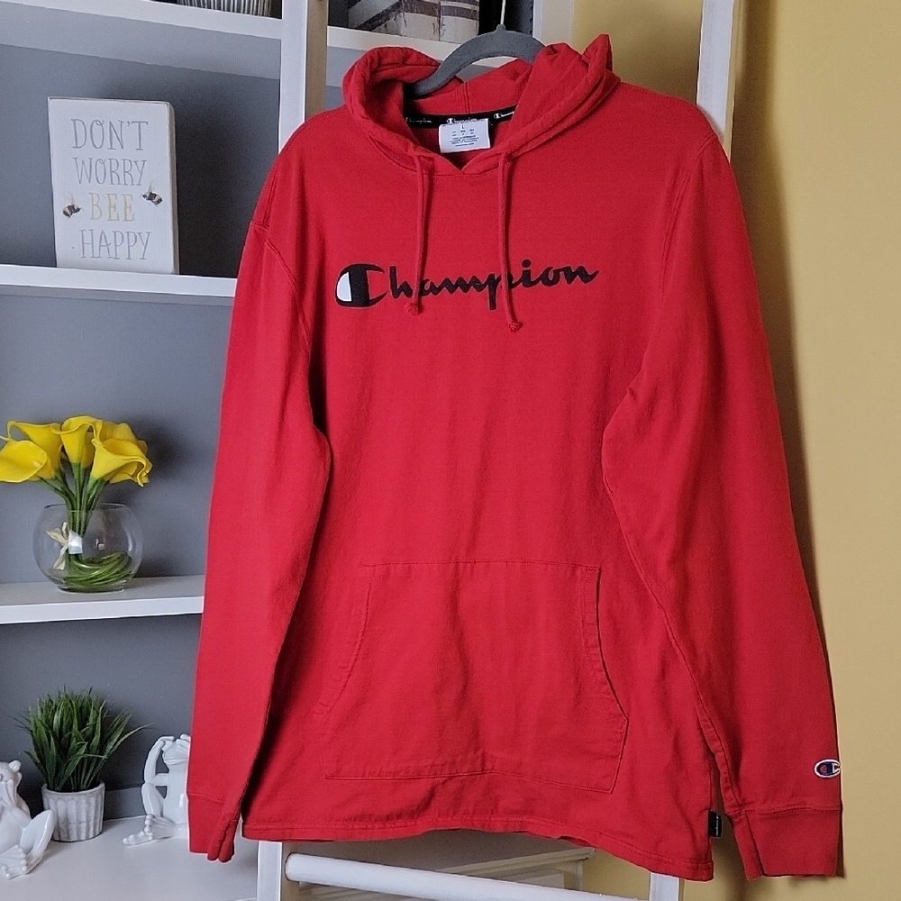 Champion Red Pullover Hoodie